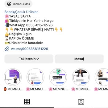 Melodi.kidss (Instagram) Sosyal Medya Alışverişinde Beklenmedik Ürün Hayal Kırıklığı