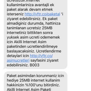 Vodafone İnternetim Olmasına Rağmen Faturama Para Yansıtıyor