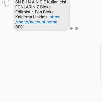 Binance Hesabım Olmamasına Rağmen Gece Yarısı Böyle Bir Mesaj Gelmiş