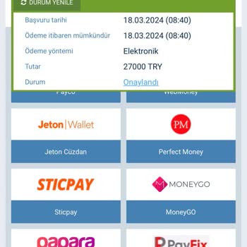 27.000 TL Çekim İşlemi 1xbet Gelmedi.
