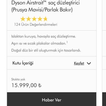 Bir Aydır Stoğa Giremeyen Dyson Airstrait