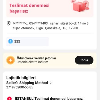 Aliexpress Teslimat Denemesi Başarısız Oldu