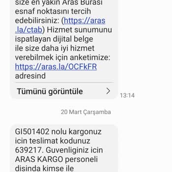 Aras Kargo İlgisiz Alakasız Özensiz Olması