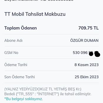 Türk Telekom Mobil Ödeme Limit Sorunu