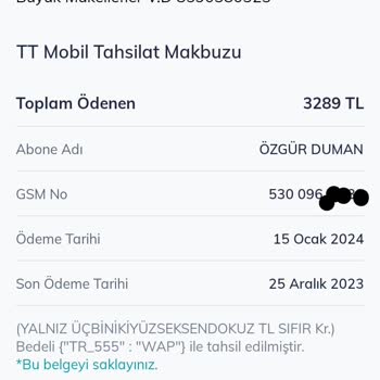 Türk Telekom Mobil Ödeme Limit Sorunu