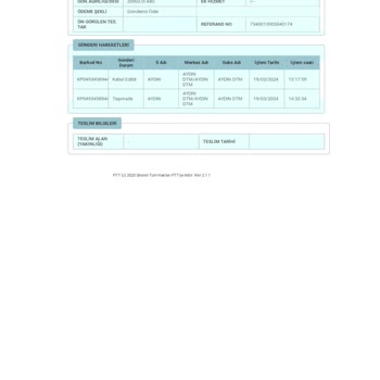 PTT Kargo Kargoda Yaşanan Gecikme