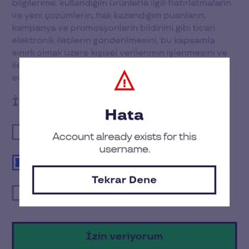 Sodexo Kayıt Olma Hatası