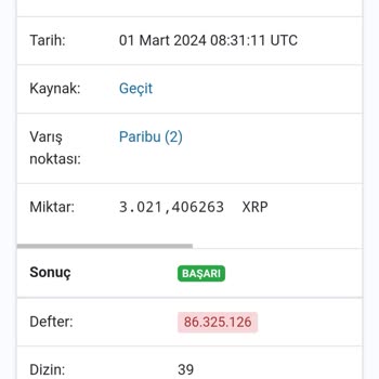 Paribu Tag Kodu Olmadan XRP Transferi