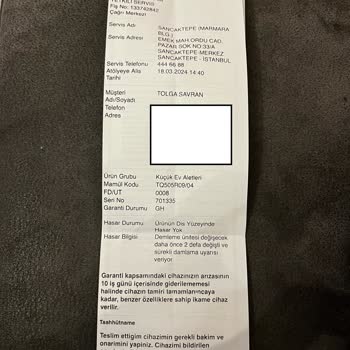 Siemens Kahve Makinesi Kronik Problemli