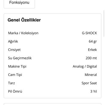 Ersa Saat Casio G Shock Saate Garantili Ürüne Servis Ücreti İstiyor