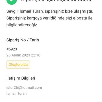 Losbrand 4 Ayda Gelmeyen Ürün.