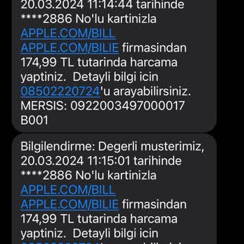 Apple Bilgim Dışı Harcama