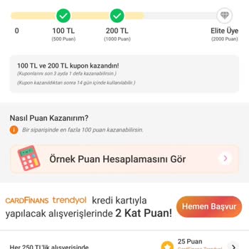Trendyol Kazandığım Puanı Vermeyip Yanıltmaca Yapıyor