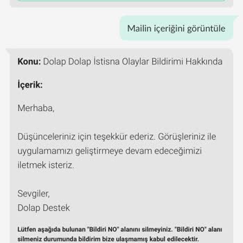 Dolap Kargo Paralarını İade Etmiyor