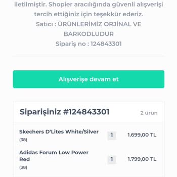 Shopier Eksik Ürün Gönderildi