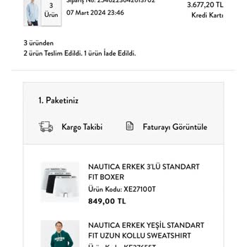 Nautica Üçlü Boxerların Hepsi Farklı Beden