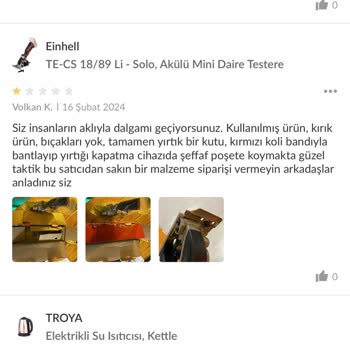 Trendyol Üzerinden Satıcının Yarattığı Mağduriyet