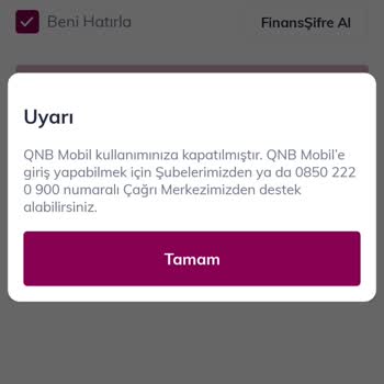 QNB Finansbank Mobil Kullanıma Kapalı Hiçbir Şekilde Çözüm Sunulmuyor