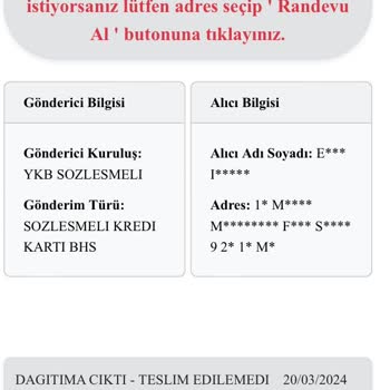 Kuryenet Adrese Gelmeden Ve Bildirim Olmadan Teslim Etmediği Kargo