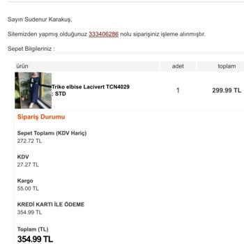 Sultan Butik Kargonun Geç Gelmesi Pardon Gelememesi.