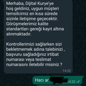 Vodafone Dijital Kurye Ulaşılamayan İki Firma
