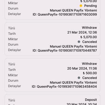 Queencasino Yaşanan Çekim Sorunları