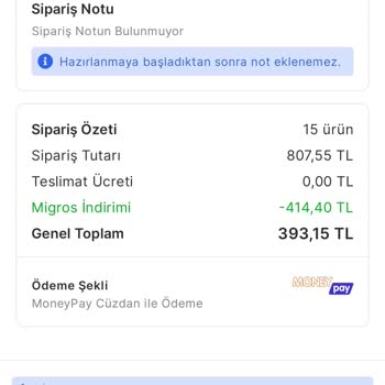 Migros Sanal Market Mağduriyeti