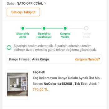 Aras Kargo İşini Yapmamak İçin Bizi Ayağına Çağırıyor