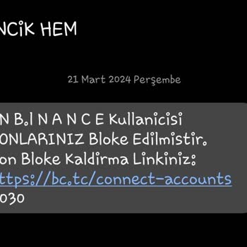Binance Den Fon Mesajı!