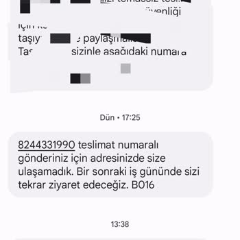 Trendyol Ürünü Teslim Etmemek İçin Ulaşamadık Mesajı Gönderiyor.