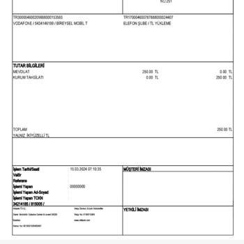 Vodafone Fazladan Ücret İtirafı