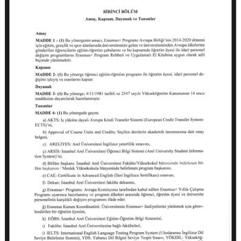 İstanbul Arel Üniversitesi AREL Üniversitesi Erasmus Birimi YÖKDİL Belgemi Kabul Etmiyor