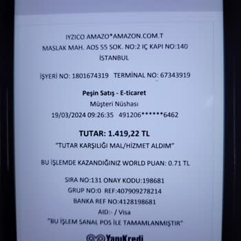Amazon Şüpheli İşlem Kartan Alışveriş
