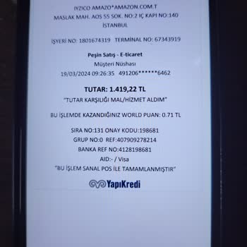 Amazon Şüpheli İşlem Kartan Alışveriş