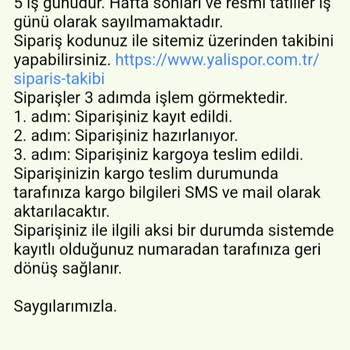 Yalı Spor Ürünleri Göndermiyor Oyalıyorlar