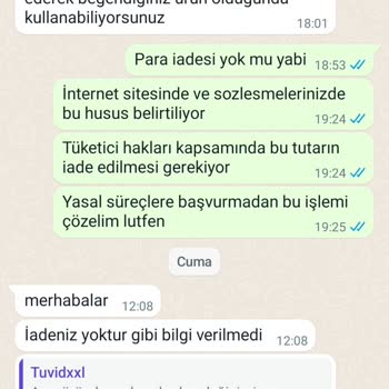 Tuvidxxl İade Sorunu
