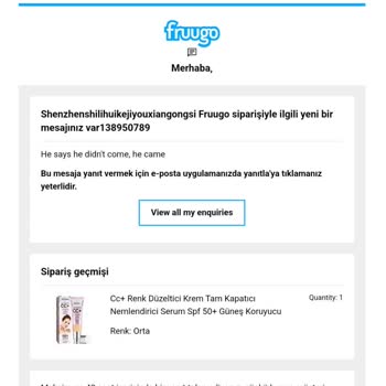 Fruugo: Ödeme Alındı, Ürün Elime Ulaşmadı!