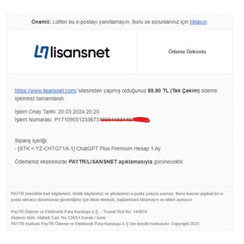 Lisansnet Sipariş Teslimatı Yapılmadı