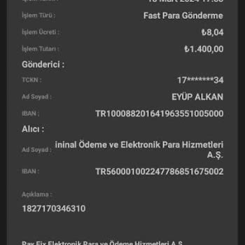 ininal Banka Hesabımın Limiti Dolduğu İçin Bankama Para Gelmedi