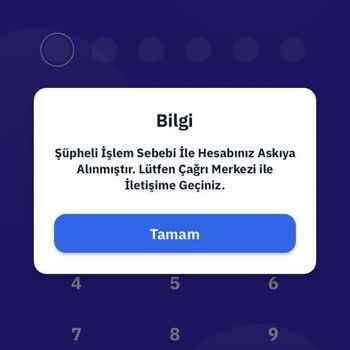 MoneyPay Bloke, Hesabımın Askıya Alınması