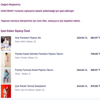 Penti İptal Ettiği Siparişi 4 Aydır Kartımdan Ödeme Alıyor.