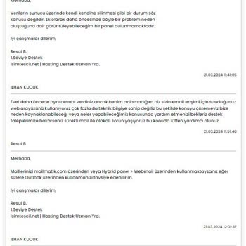 İsimtescil Mail Destek Servisi Oldukça Yetersiz