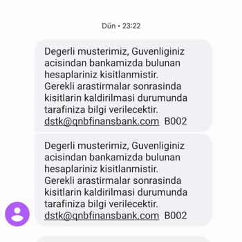 QNB Finansbank Hesaba Erişimim Kısıtlandı