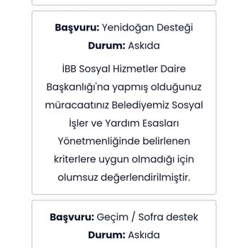 İBB - İstanbul Büyükşehir Belediyesi Başvurular Sürekli Olumsuz