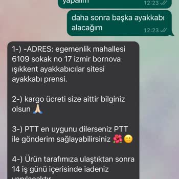 Ayakkabı Prensi Firması İade Yapmıyor