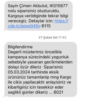 Qafiye Prive Ürünüm Teslim Edilmedi