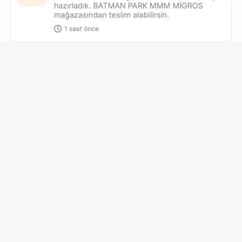 Migros Tek Taraflı Sipariş İptali.