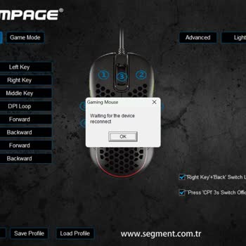 Rampage SMX R85 Gentle Mouse Device Reconnect Hatası Veriyor