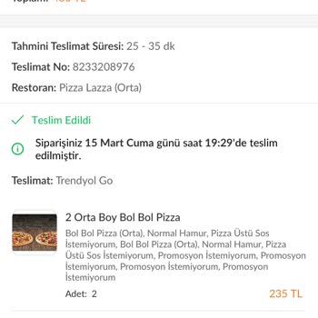 PizzaLazza İftara Yetişmeyen Pizza Hayal Kırıklığı