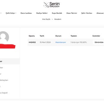 Senin Gökyüzün Web Sitesi Mağdur Etti